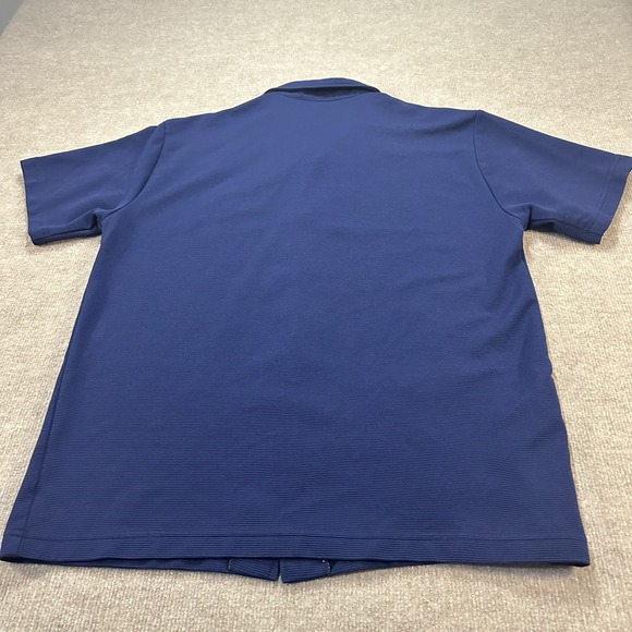 Tommy Hilfiger Bowling Shirt Mens Large Navy Blue Button Up Embroidered Logo - Picture 11 of 11